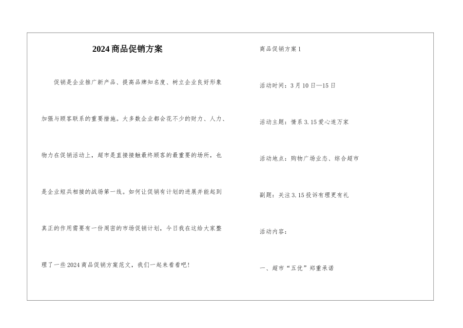2024商品促销方案_第1页
