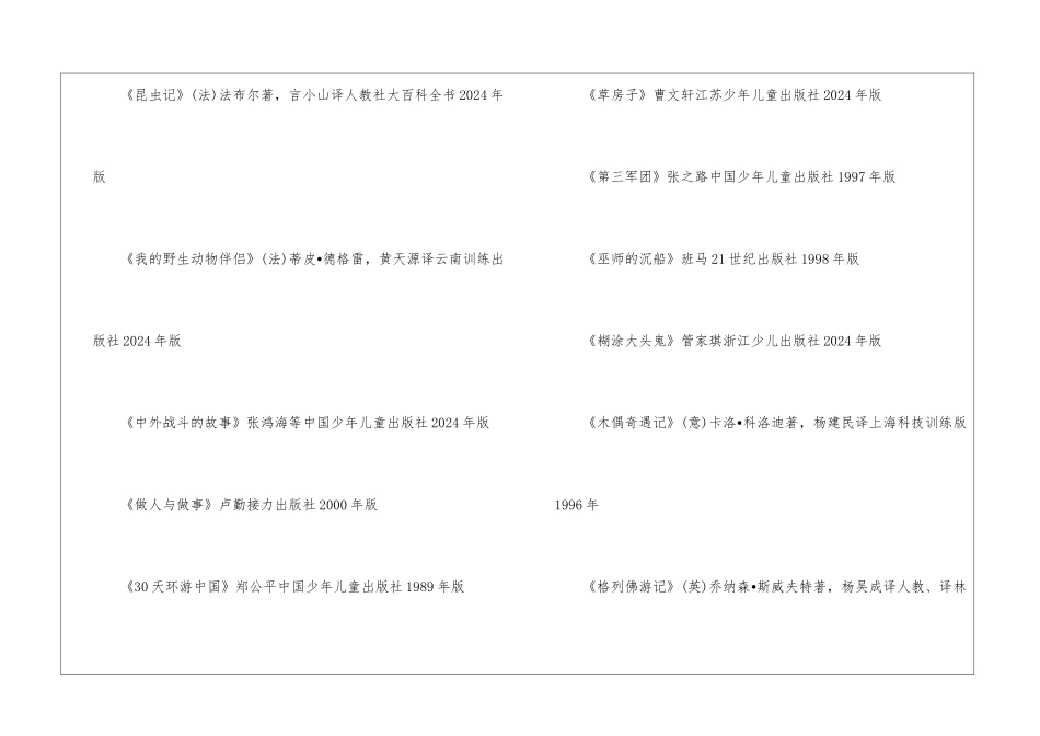 2024四年级小学生必读课外书_第2页