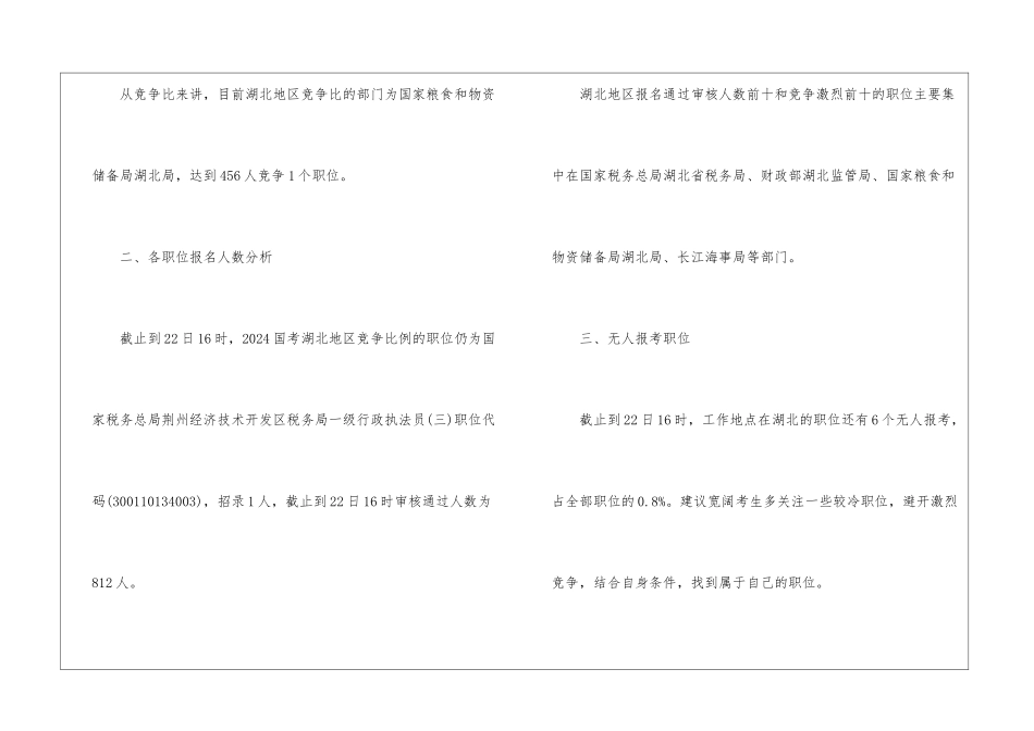 2024国考湖北报名人数统计：4.8万人报名-热门职位812-1_第2页