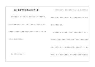 2024圣诞节作文高二600字5篇