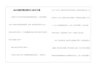 2024圣诞节购礼物作文500字6篇