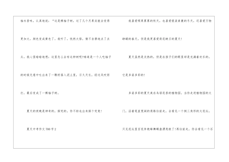 2024夏天中考话题作文700字5篇_第3页