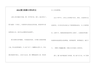 2024夏天美景小学生作文