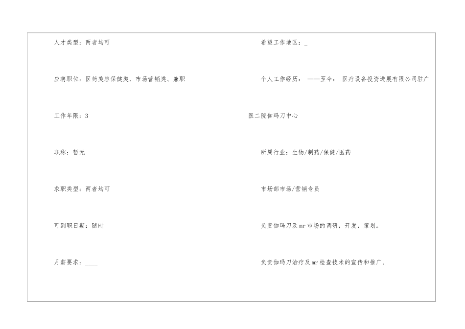 2024大学毕业生求职简历五篇_第2页