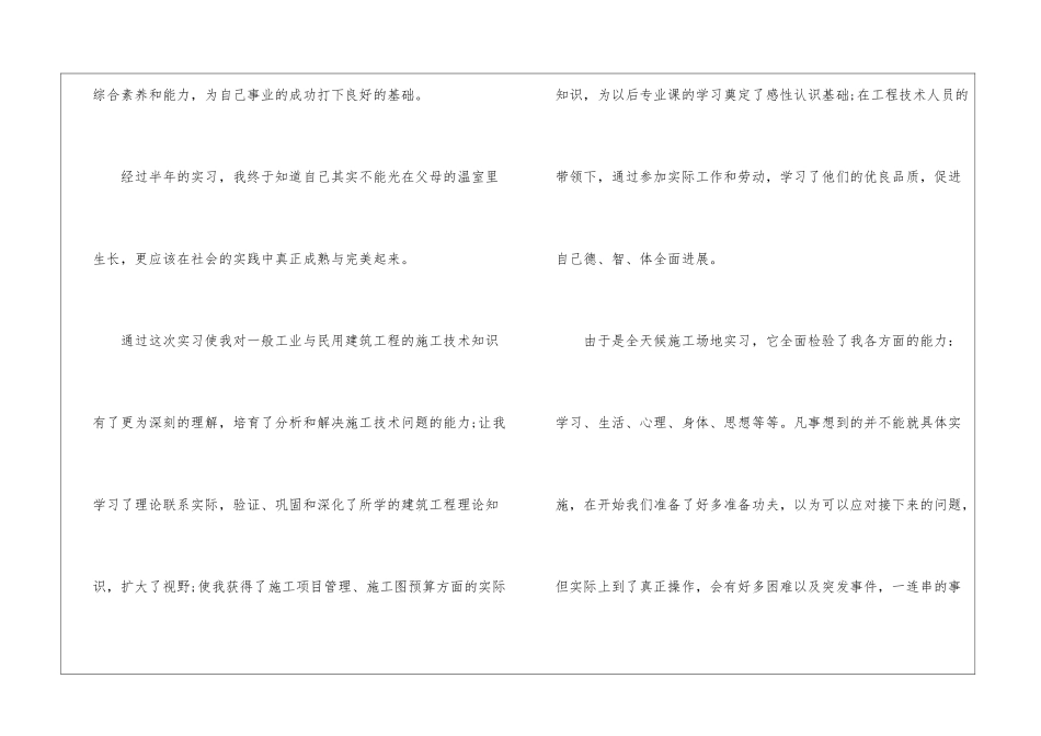 2024大学生工地实习心得_第2页