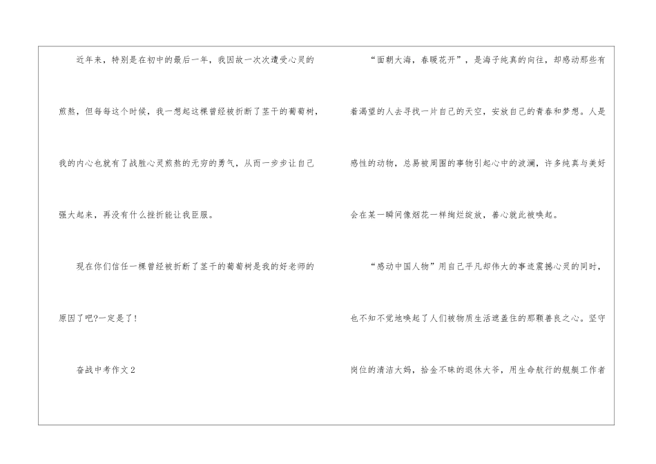 2024奋战中考作文5篇_第3页