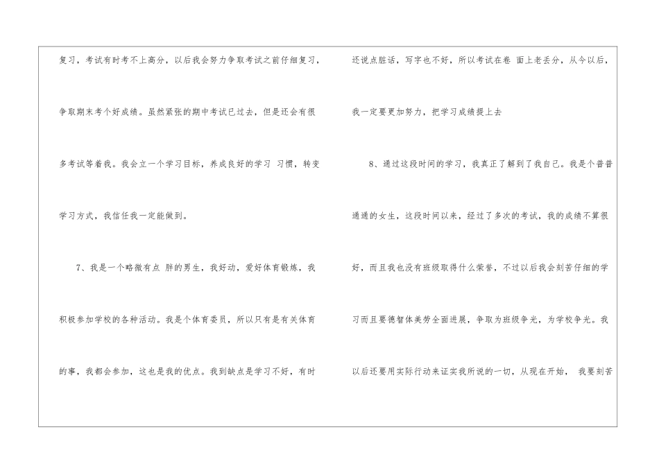 2024学生自评评语_第3页