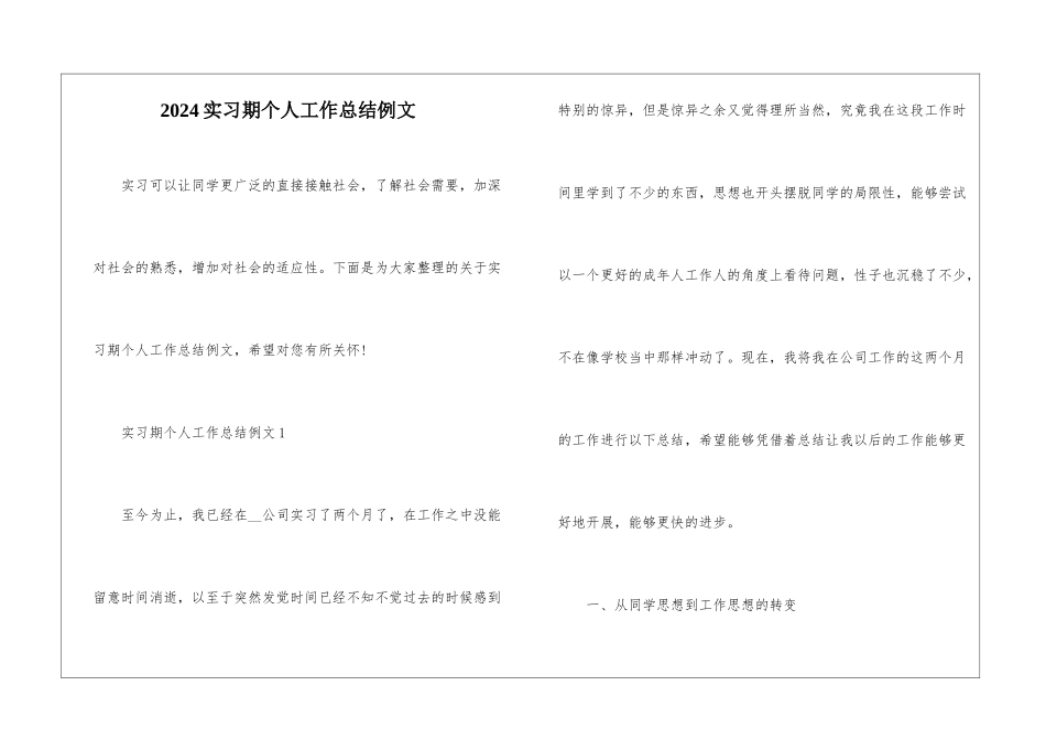 2024实习期个人工作总结例文_第1页