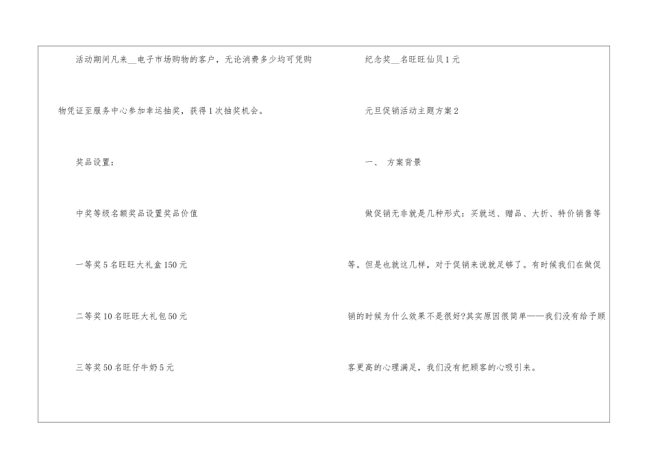 2024实用的元旦促销活动主题方案5篇_第2页