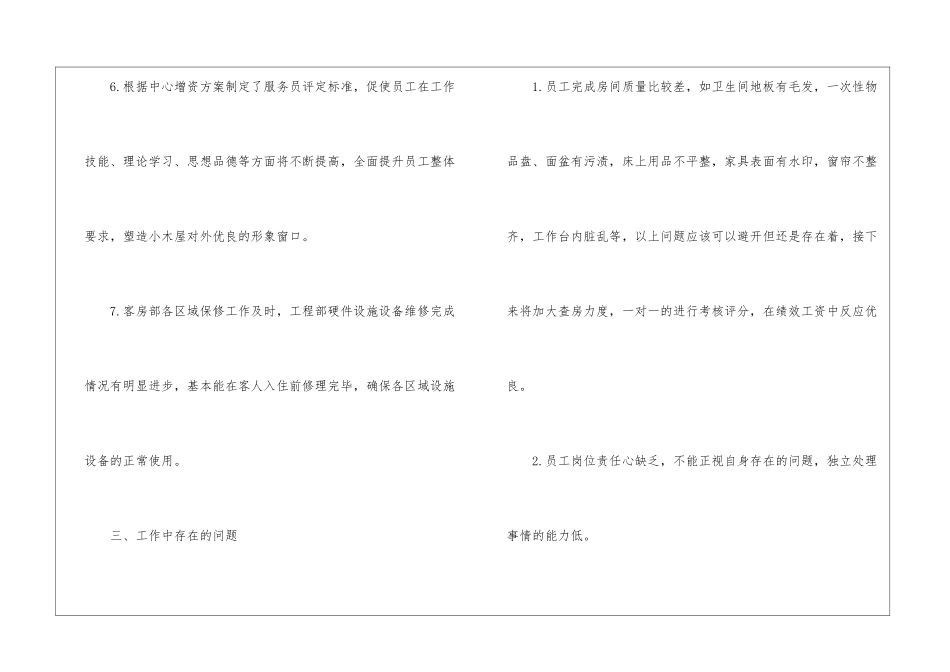 2024客房部月度工作总结_第3页