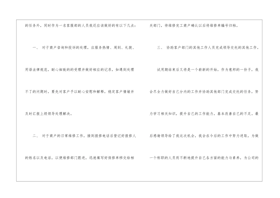 2024客服试用期工作总结_第3页