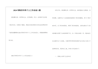 2024导购员年终个人工作总结5篇