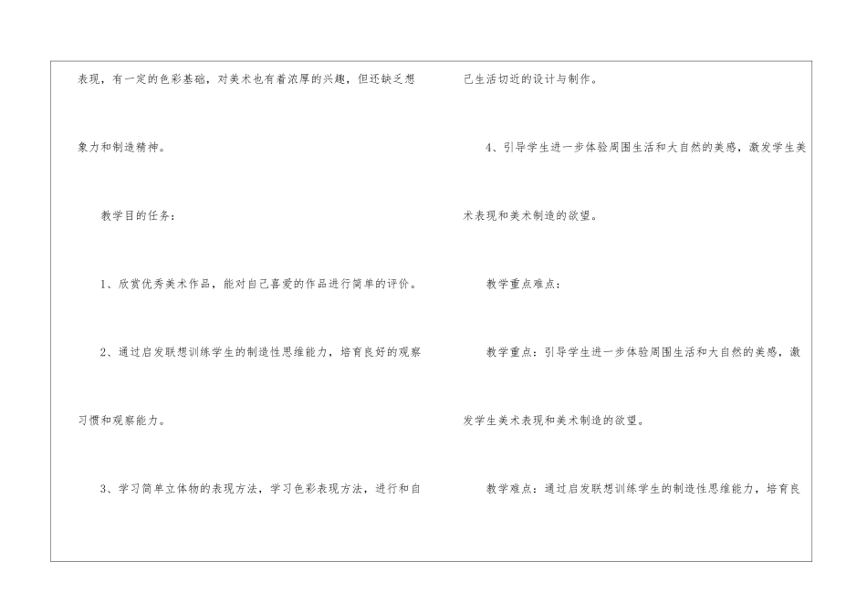 2024小学三年级美术教学计划_第2页