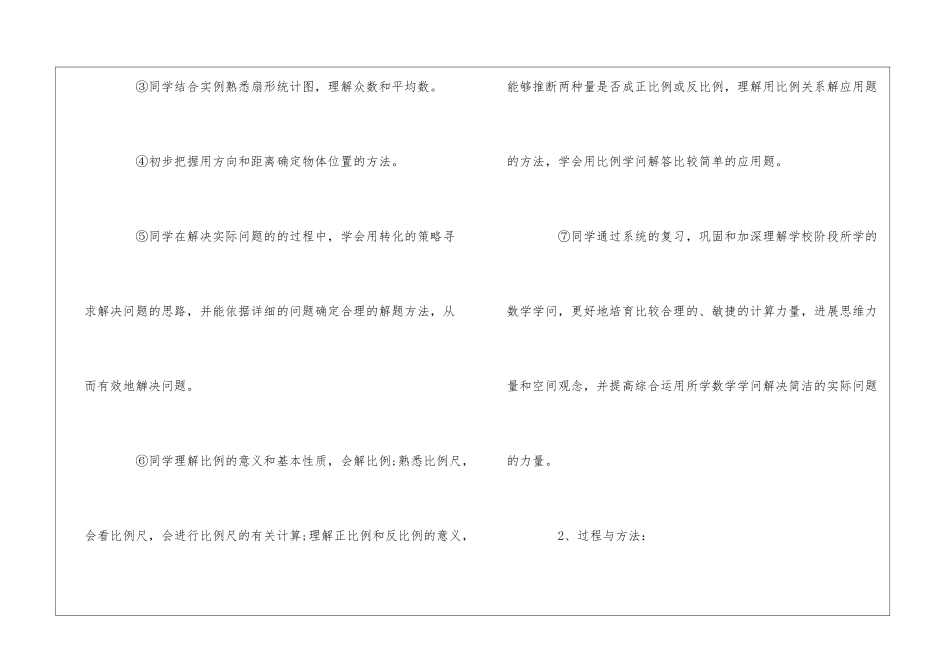 2024小学六年级数学教学计划5篇_第2页
