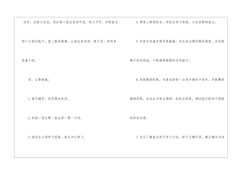 2024小学培优补差工作计划_第3页