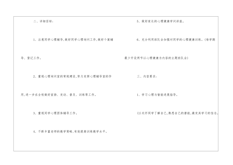 2024小学心理健康教育工作计划_第2页