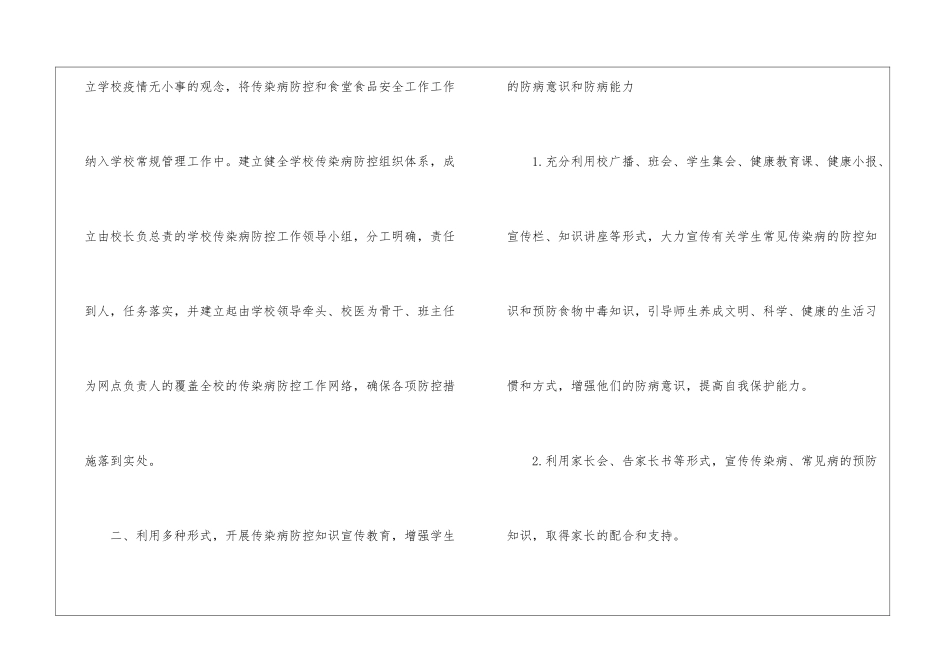 2024小学校园传染病防控工作计划_第2页