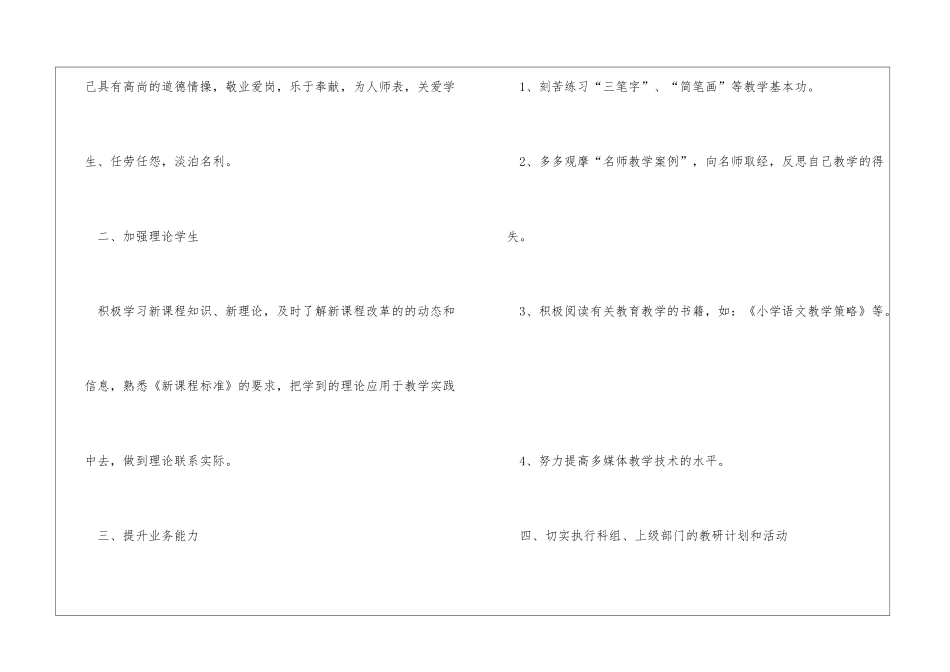 2024小学语文个人研修计划_第2页