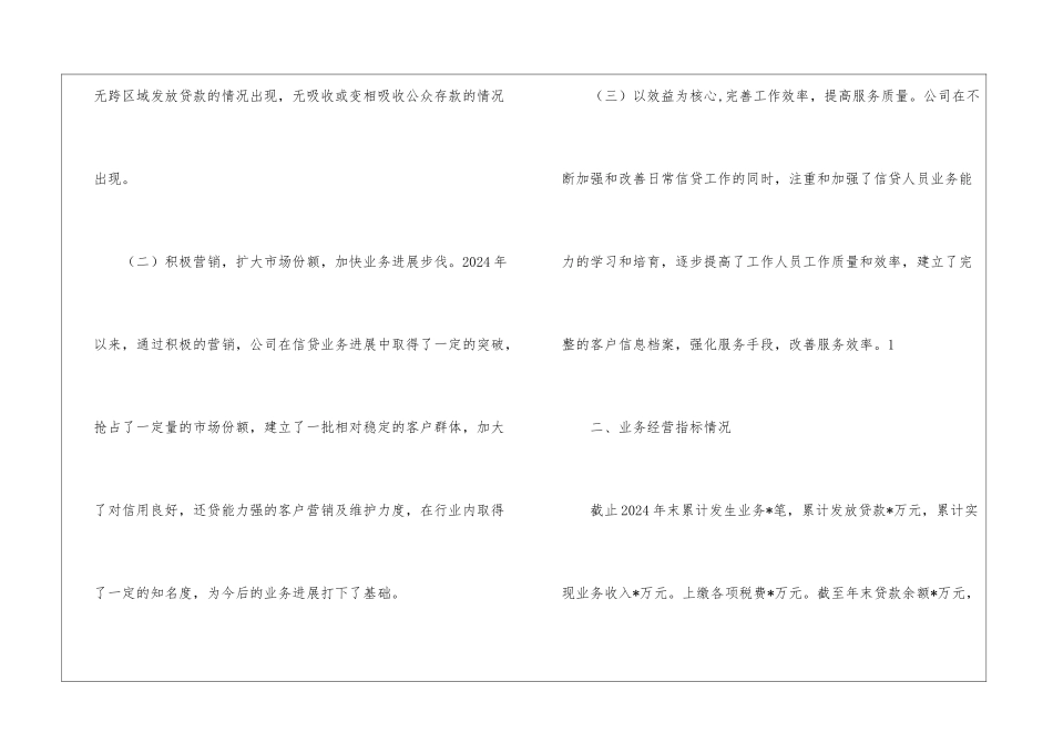 2024小贷公司工作总结_第2页