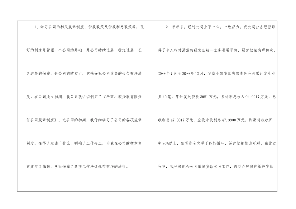 2024小贷公司年终工作总结_第2页