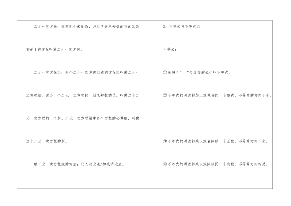 2024山东中考数学考点大纲_第2页