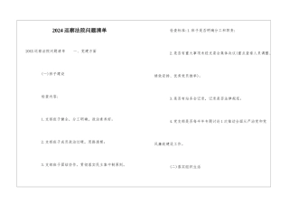 2024巡察法院问题清单