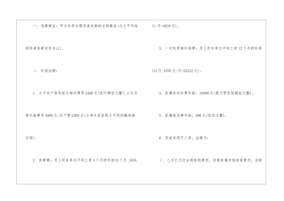 2024工伤赔偿协议书5篇_第2页