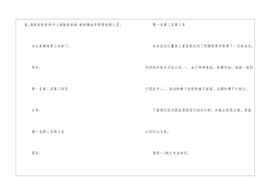 2024年3月乒乓球比赛活动总结范文安全活动总结范文_第3页