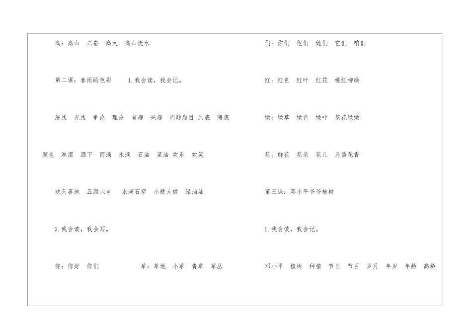 2024年一年级下册语文第一单元知识点-小学语文基础知识总结-小学语文基础知识大全_第3页