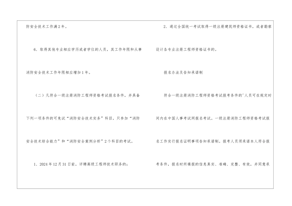 2024年一级消防工程师报考条件及专业要求_第3页