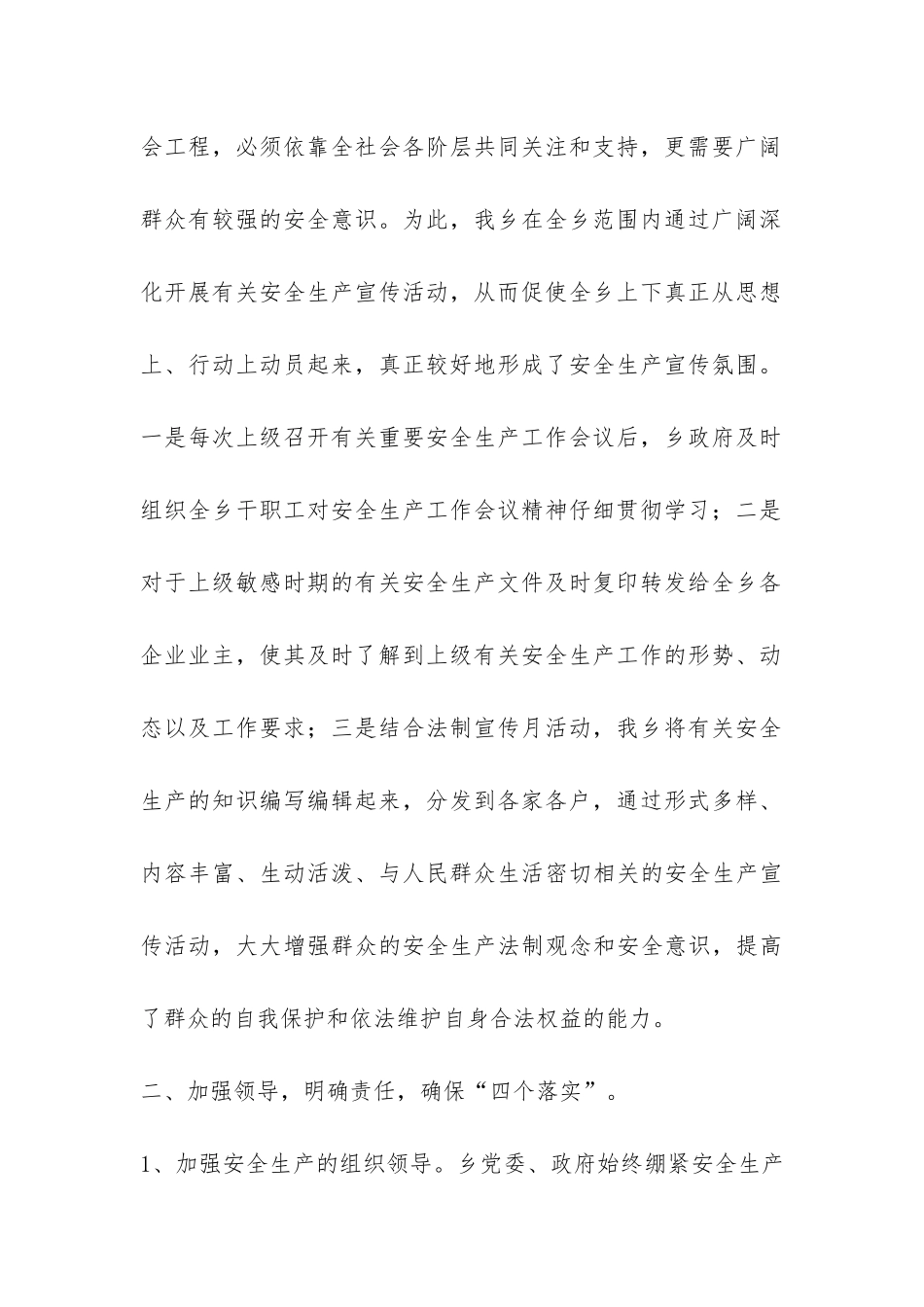 2024年上半年乡安全生产工作总结-_第2页