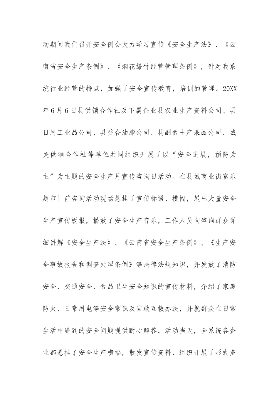 2024年上半年供销社安全生产工作总结_第3页