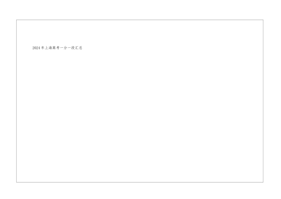 2024年上海高考一分一段公布表最新_第2页
