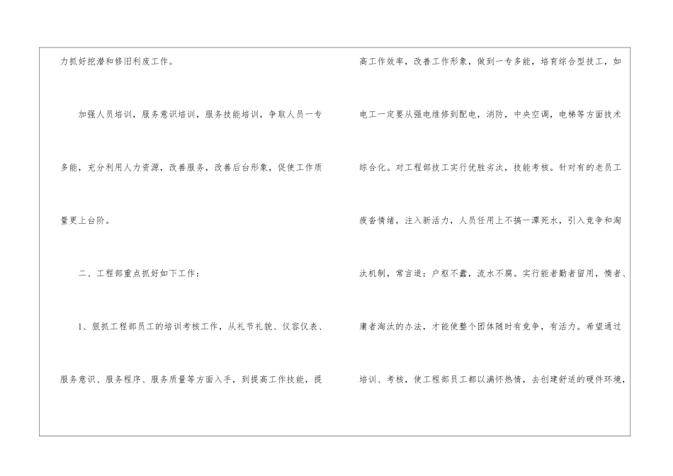 2024年下半年酒店工程部工作计划_第2页