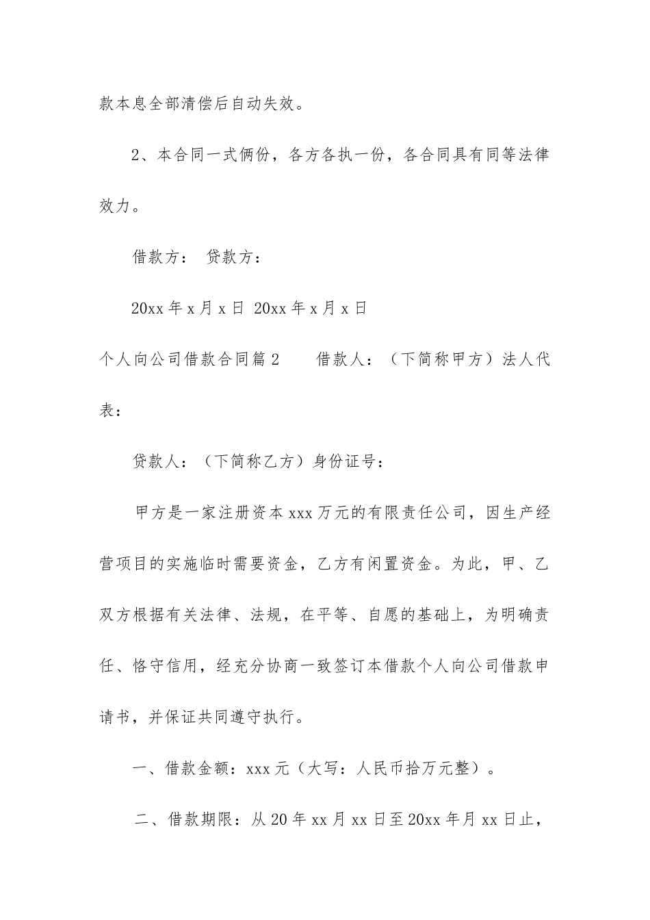 2024年个人向公司借款合同_第3页