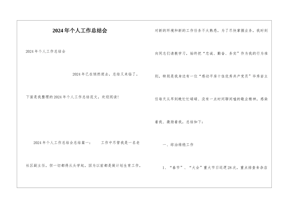 2024年个人工作总结会_第1页