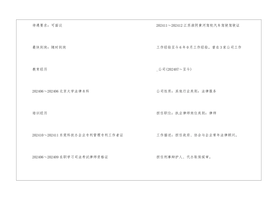 2024年个人简历模板电子版免费优秀5篇_第2页