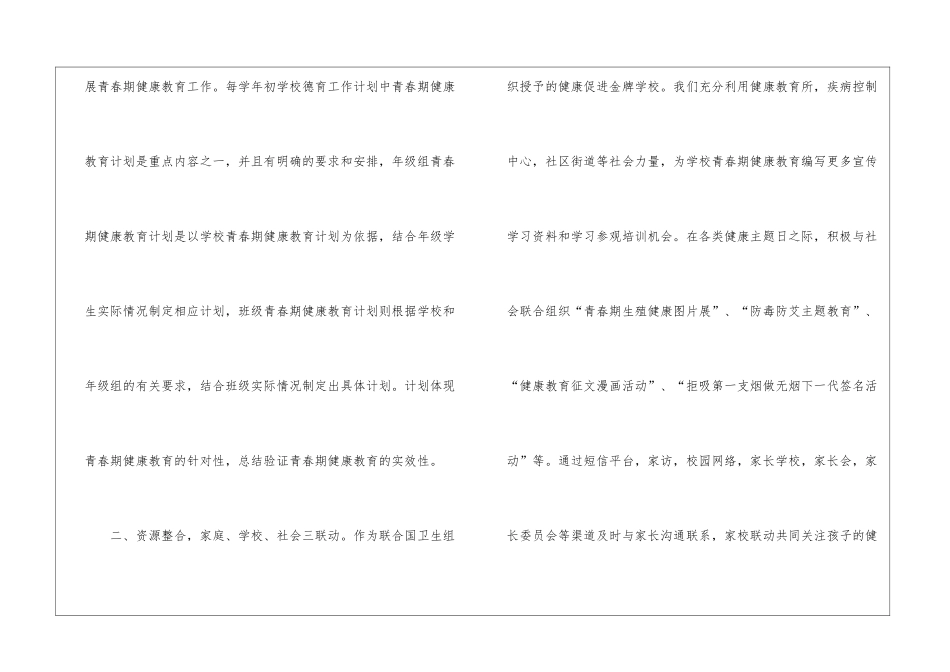 2024年中学青春期健康教育工作总结_第2页