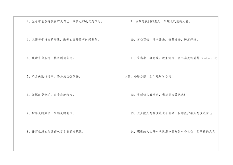 2024年中考百日冲刺班级经典霸气押韵口号80句_第3页