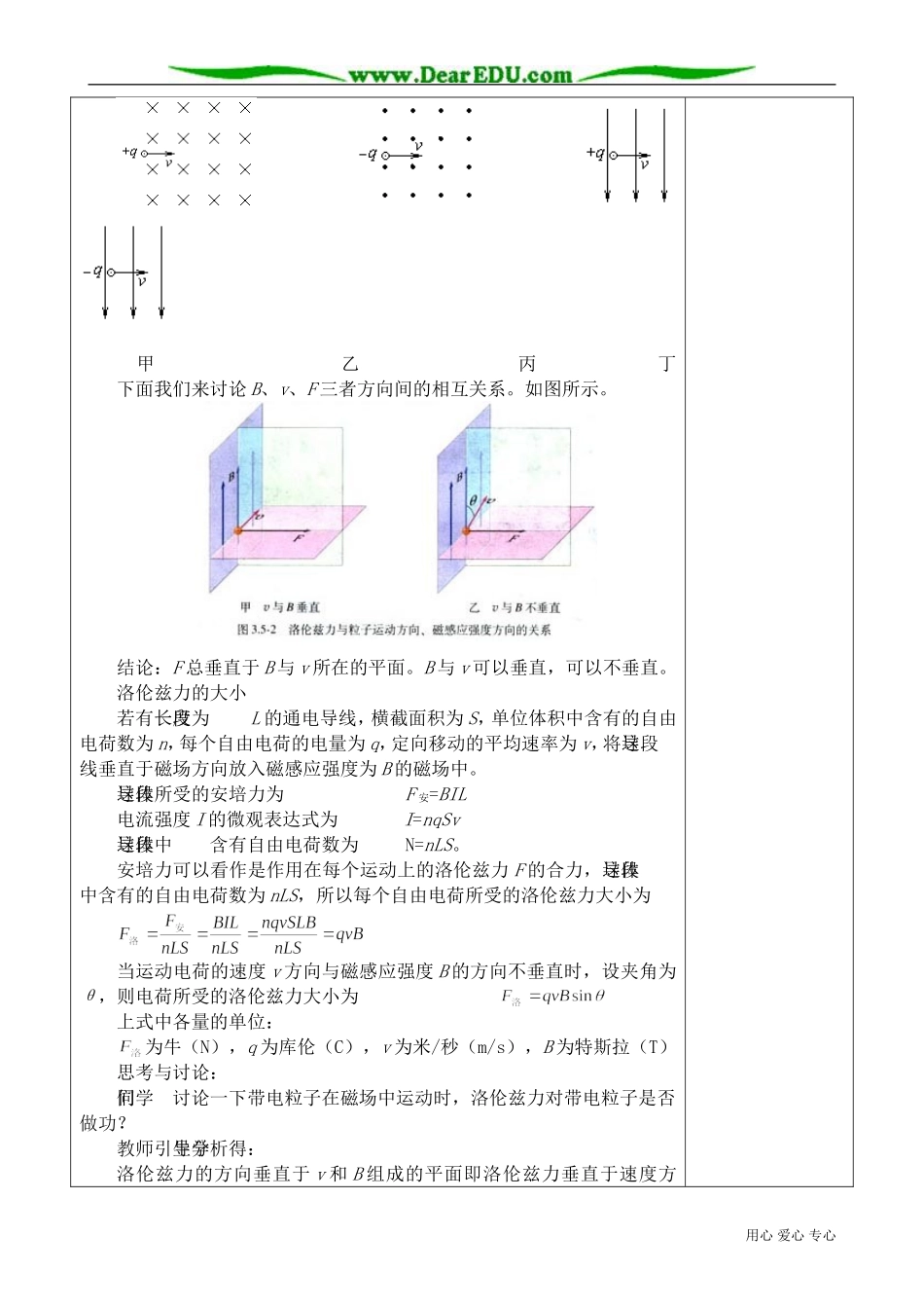 高中物理磁场对运动电荷的作用力_第3页
