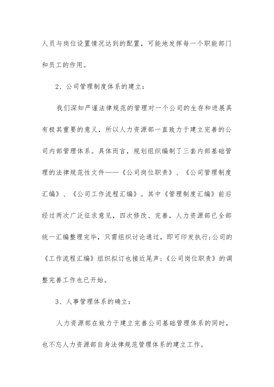 2024年人力资源年度工作总结_第2页