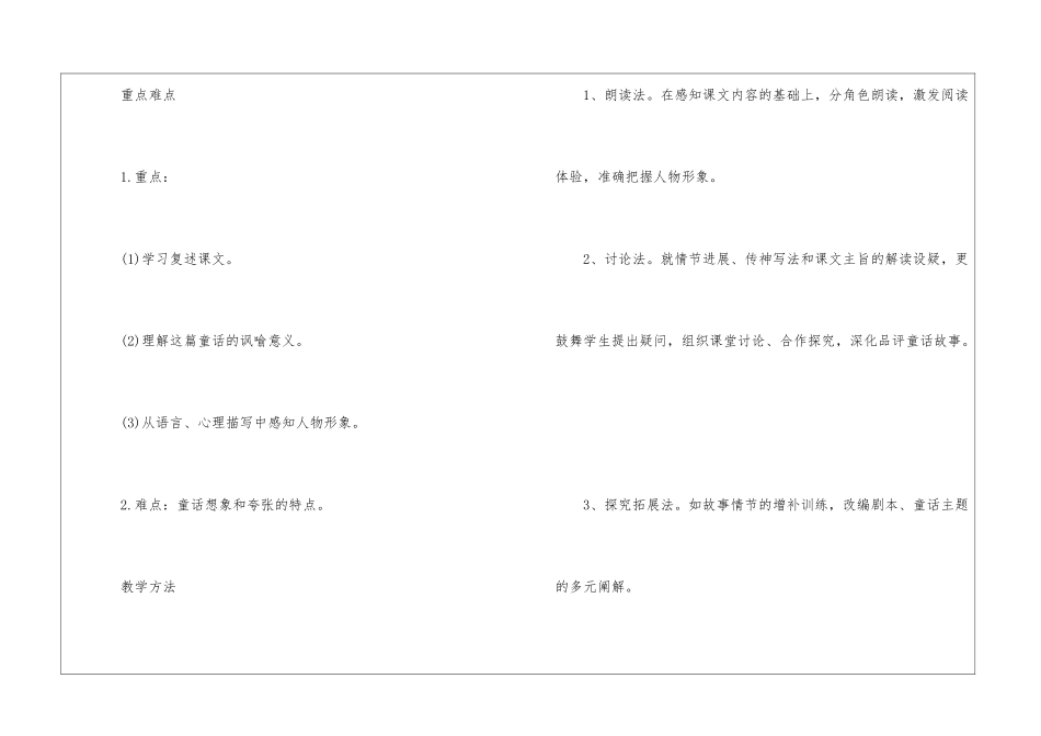 2024年人教版《皇帝的新装》七年级上册语文教案_第2页