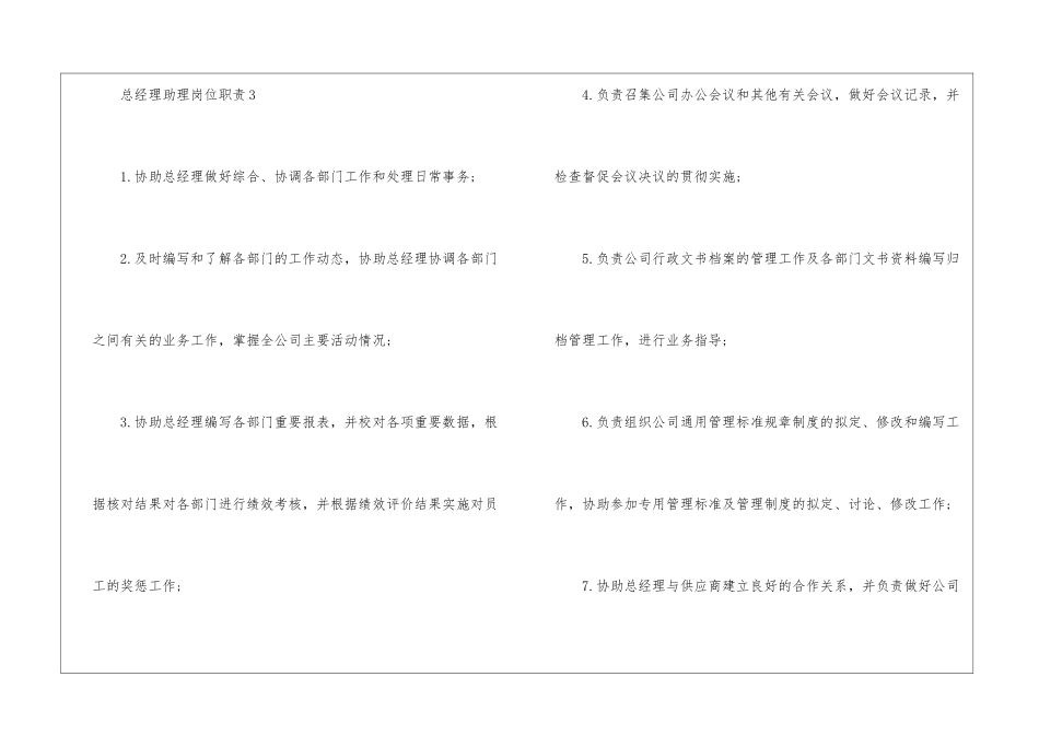 2024年份企业总经理助理岗位职责_第3页