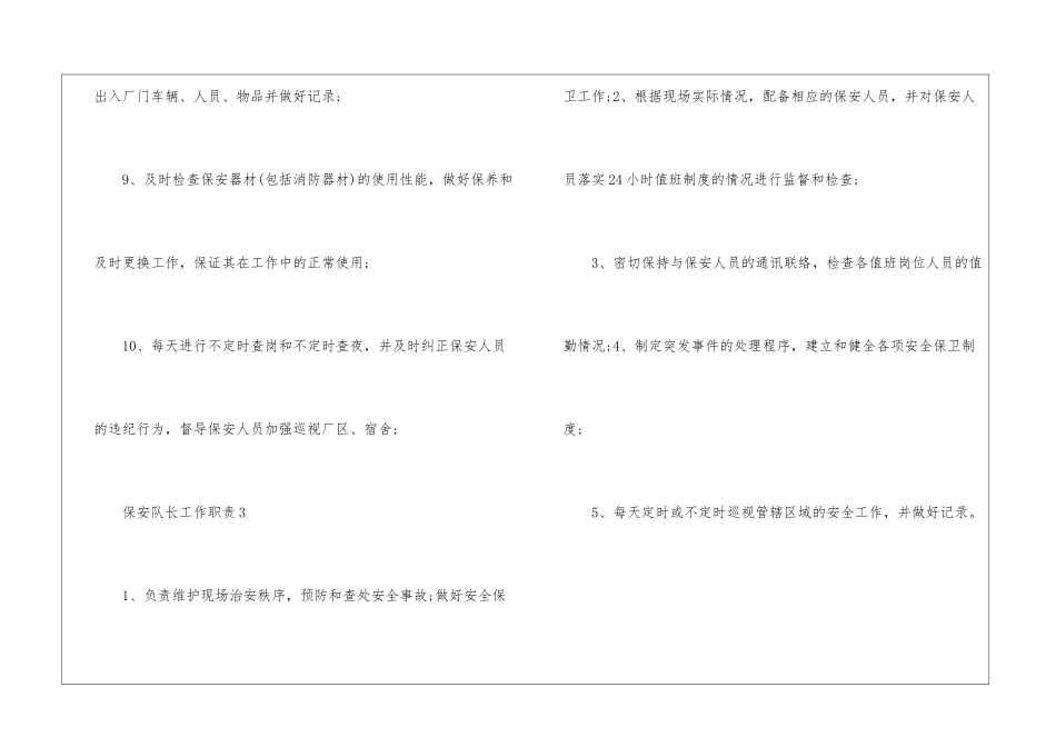 2024年份保安队长工作职责说明_第3页
