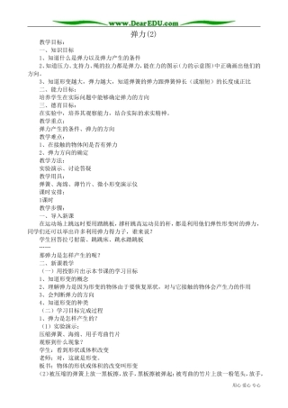 高中物理必修1弹力(2)