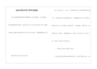 2024年份公司工作年末总结