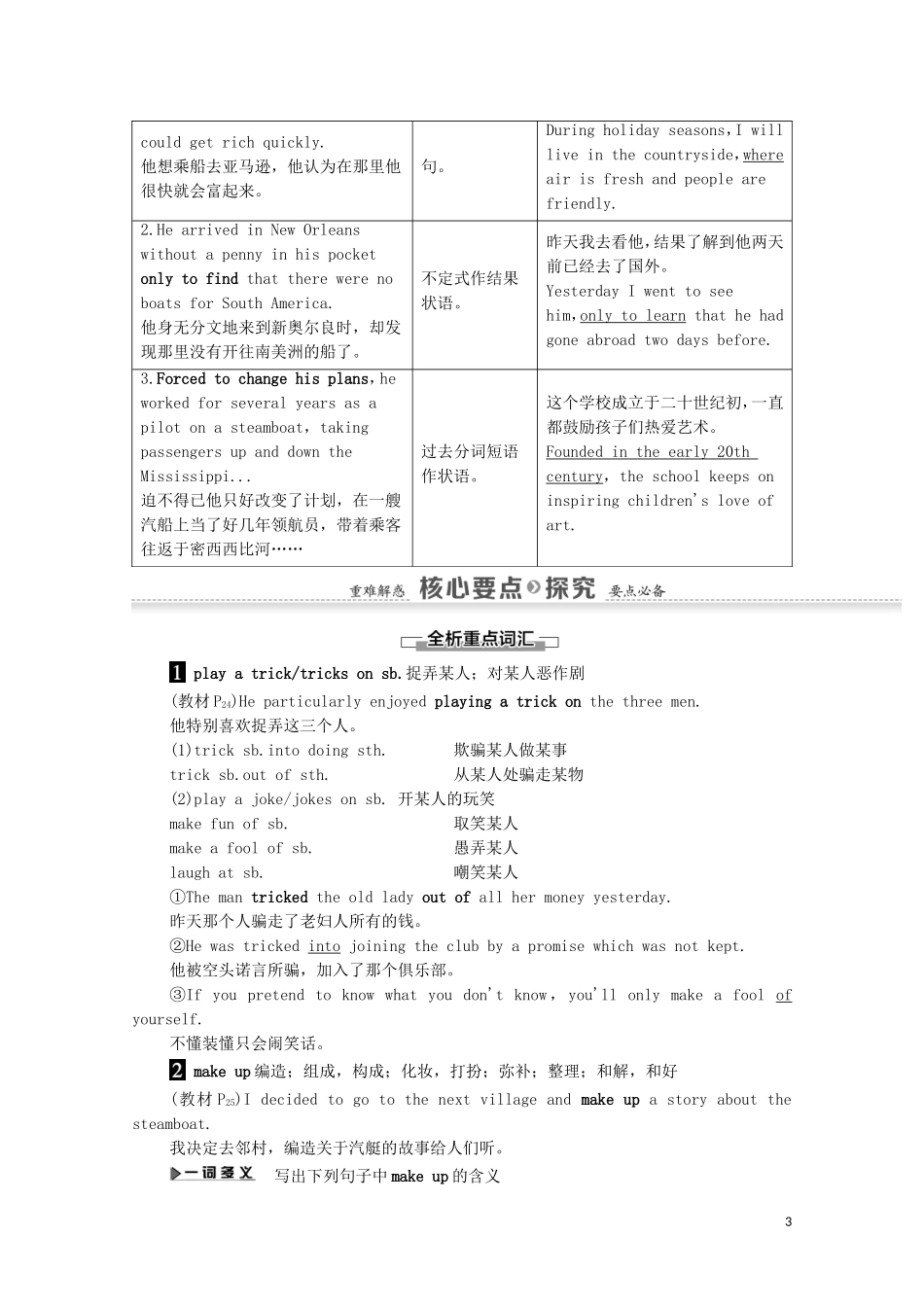 高中英语 Module 3 Adventure in Literature and the Cinema Section IV Using Language学案 外研版必修5-外研版高二必修5英语学案_第3页