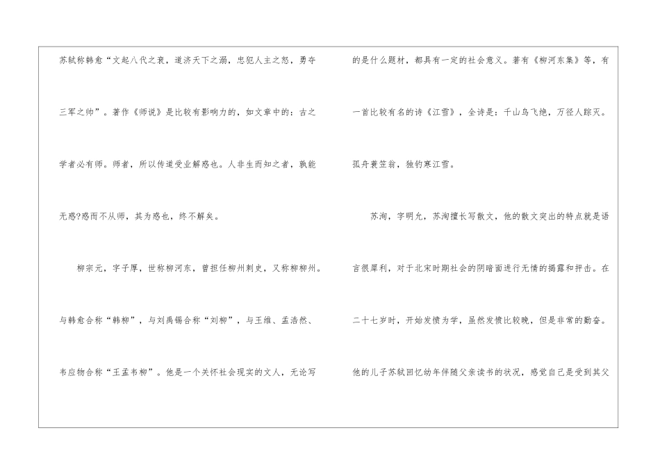2024年份国考行测唐宋八大家知识点_第2页