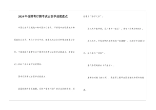 2024年份国考行测考试古医学成就盘点