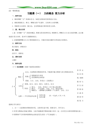 高中物理第一册力的概念 受力分析